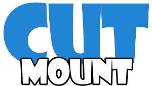 CUT Mount brand logo - cutaway mounts for G4 helmets